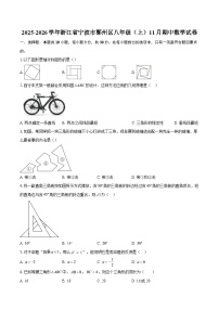 2025-2026学年浙江省宁波市鄞州区八年级（上）11月期中数学试卷-自定义类型