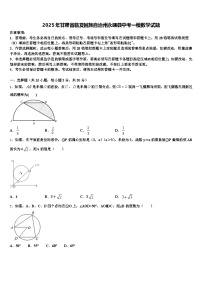 2025年甘肃省临夏回族自治州永靖县中考一模数学试题含解析
