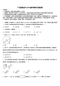 广东省佛山市2025届中考数学五模试卷含解析