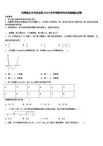 甘肃省天水市甘谷县2025年中考数学对点突破模拟试卷含解析