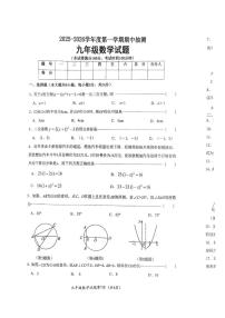 江苏省徐州市沛县汉源中学联盟学区2025-2026学年九年级上学期11月期中数学试题
