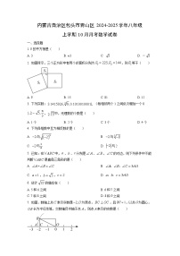 内蒙古自治区包头市青山区2024-2025学年八年级上学期10月月考数学试卷（学生版）
