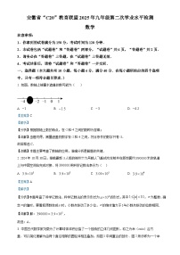 2025年安徽省C20教育联盟九年级第二次学业水平（二模）检测数学试题 （解析版）-A4