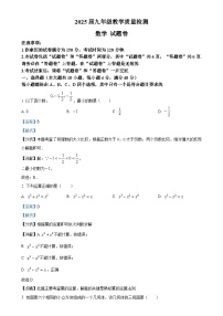 2025年安徽省阜阳市中考一模联考数学卷（解析版）-A4