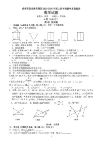 四川省成都市棕北中学2025-2026学年九年级上学期11月期中数学试题