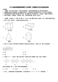 2026届安徽淮南寿县数学七年级第一学期期末学业质量监测试题含解析