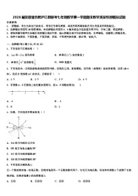 2026届安徽省合肥庐江县联考七年级数学第一学期期末教学质量检测模拟试题含解析
