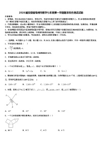 2026届安徽省亳州市数学七年级第一学期期末综合测试试题含解析