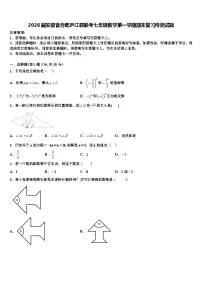 2026届安徽省合肥庐江县联考七年级数学第一学期期末复习检测试题含解析