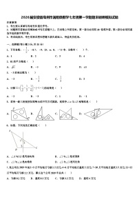 2026届安徽省亳州市涡阳县数学七年级第一学期期末调研模拟试题含解析
