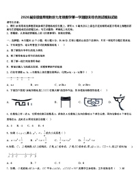 2026届安徽省阜阳地区七年级数学第一学期期末综合测试模拟试题含解析