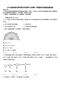 2026届安徽省合肥市部分学校数学七年级第一学期期末质量跟踪监视试题含解析