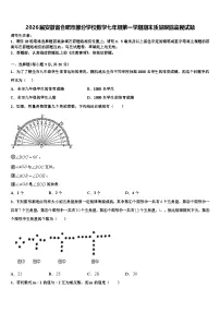 2026届安徽省合肥市部分学校数学七年级第一学期期末质量跟踪监视试题含解析