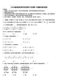 2026届安徽省合肥市名校数学七年级第一学期期末联考试题含解析