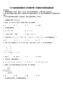 2026届安徽省淮南地区七年级数学第一学期期末质量跟踪监视试题含解析