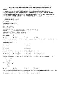 2026届安徽省淮南市潘集区数学七年级第一学期期末达标检测试题含解析