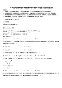 2026届安徽省淮南市潘集区数学七年级第一学期期末达标检测试题含解析