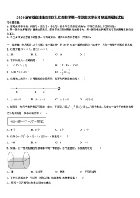2026届安徽省淮南市田区七年级数学第一学期期末学业质量监测模拟试题含解析