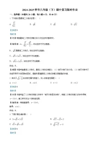 安徽省合肥市第四十五中学八年级下学期数学期中测试卷（解析版）-A4