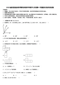 2026届安徽省宿州市埇桥区闵贤中学数学七年级第一学期期末质量检测试题含解析