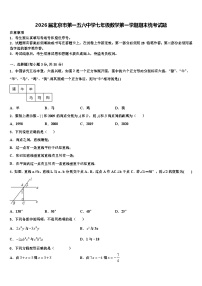 2026届北京市第一五六中学七年级数学第一学期期末统考试题含解析