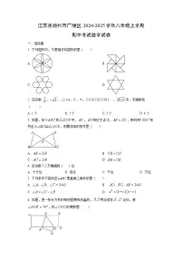 江苏省扬州市广陵区2024-2025学年八年级上学期期中考试数学试卷（学生版）