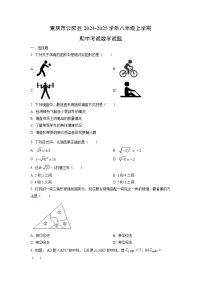 重庆市云阳县2024-2025学年八年级上学期期中考试数学试卷（学生版）