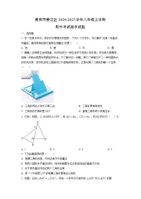 重庆市綦江区2024-2025学年八年级上学期期中考试数学试卷（学生版）