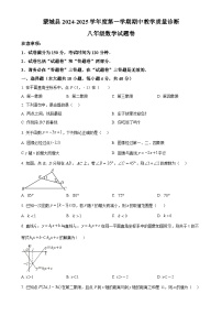 安徽省亳州市蒙城县八年级上学期11月期中数学试题（原卷版）-A4