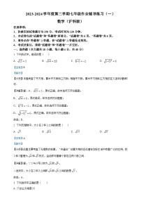 安徽省阜阳市界首市第上中学七年级下学期第一次月考数学试题（解析版）-A4