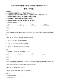 安徽省阜阳市界首市第上中学七年级下学期第一次月考数学试题（解析版）-A4