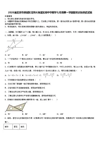 2026届北京市西城区北师大附属实验中学数学七年级第一学期期末达标测试试题含解析