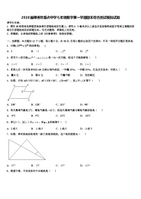 2026届郴州市重点中学七年级数学第一学期期末综合测试模拟试题含解析