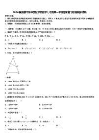 2026届成都市东辰国际学校数学七年级第一学期期末复习检测模拟试题含解析