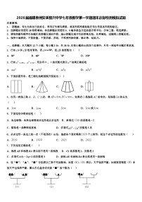 2026届福建泉州安溪恒兴中学七年级数学第一学期期末达标检测模拟试题含解析