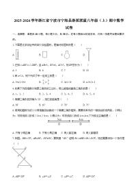 2025-2026学年浙江省宁波市宁海县浙派联盟八年级（上）期中数学试卷-自定义类型