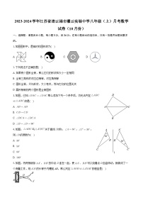 江苏省连云港市灌云实验中学2023-2024学年八年级上学期月考数学试卷（10月份）