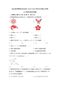 河北省邯郸市涉县联考2025-2026学年九年级上学期10月期中数学试卷（学生版）