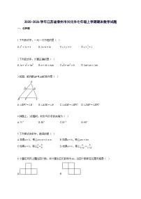 2025_2026学年江苏省泰州市兴化市七年级上册期末数学检测试题-含解析