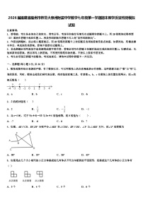 2026届福建省福州市师范大泉州附属中学数学七年级第一学期期末教学质量检测模拟试题含解析