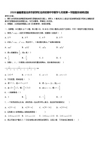 2026届福建省龙岩市新罗区龙岩初级中学数学七年级第一学期期末调研试题含解析