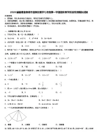 2026届福建省泉州市港泉区数学七年级第一学期期末教学质量检测模拟试题含解析