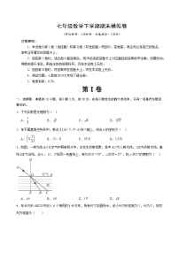 人教版2024初中数学七下期末考试卷-【无答案】