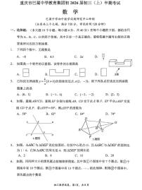 重庆市巴蜀中学教育集团2025-2026学年九年级上学期期中考试数学试题