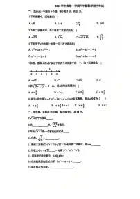 上海市青浦区实验中学2025-2026学年上学期八年级期中考试数学试卷