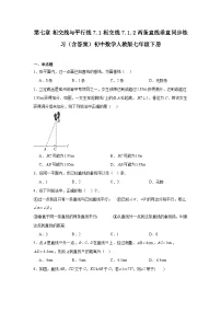 初中数学人教版（2024）七年级下册（2024）两条直线垂直练习题