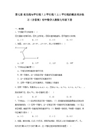 初中数学人教版（2024）七年级下册（2024）平行线的概念课后作业题