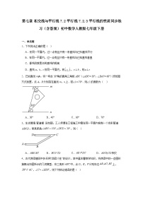 初中数学人教版（2024）七年级下册（2024）平行线的性质测试题