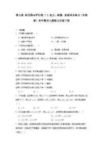 人教版（2024）七年级下册（2024）定义、命题、定理一课一练
