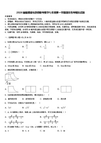 2026届福建省仙游县联考数学七年级第一学期期末统考模拟试题含解析